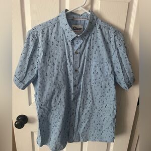 Men's Plugg short sleeve nautical anchor print shirt